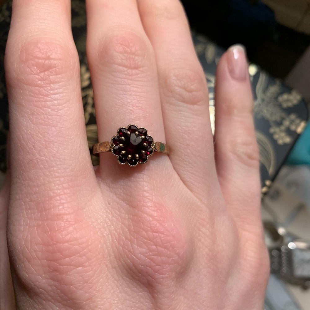 Czech Garnet Ring